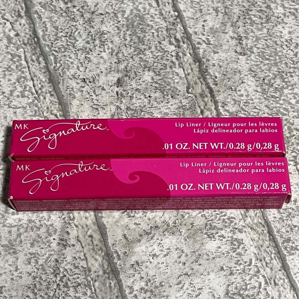 Mary Kay Signature lip liner lot of two pink rose, cinnamon cannelle new